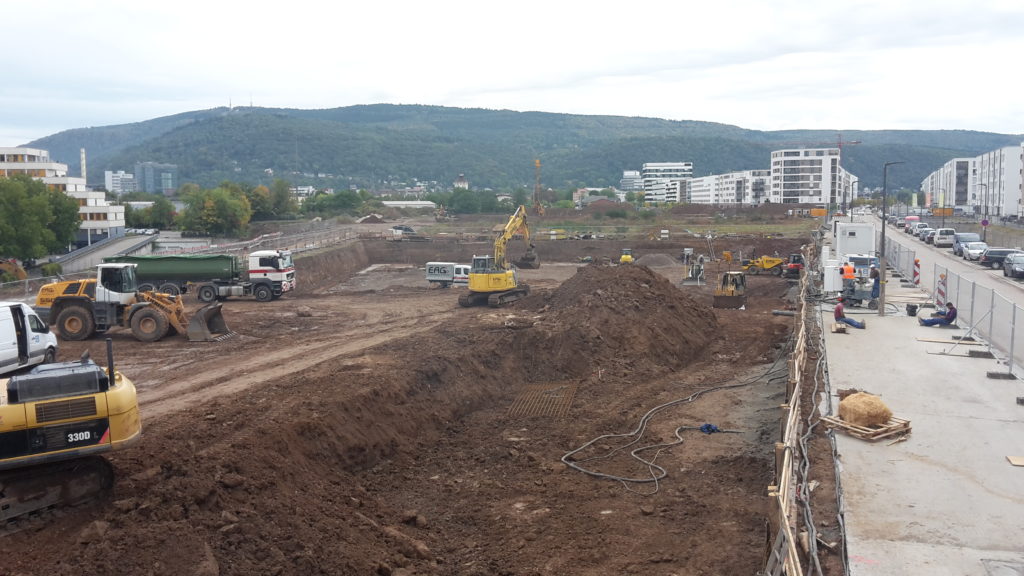 Heidelberg Village Bahnstadt Bildertagebuch Bautagebuch 2015-10-06: Aushub Bauteil A