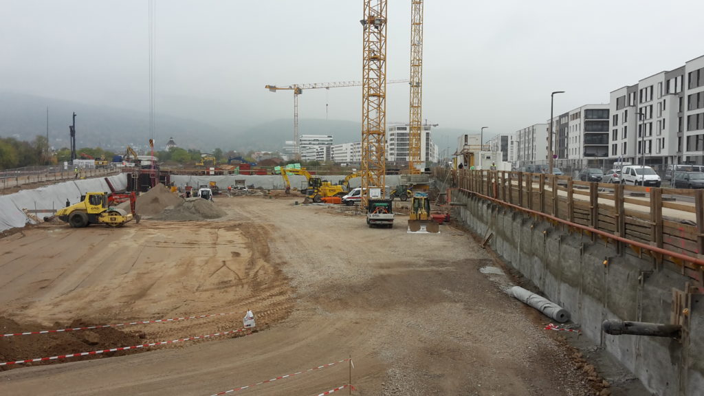 Heidelberg Village Bahnstadt Bildertagebuch Bautagebuch 2015-10-29: Bauteil B – Fundamentarbeiten